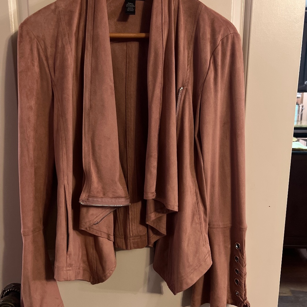 Faux suede jacket